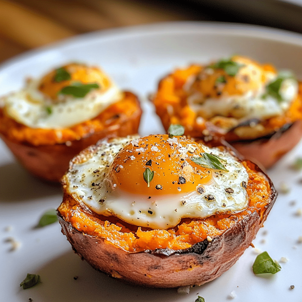 Baked Sweet Potato and Egg Cups