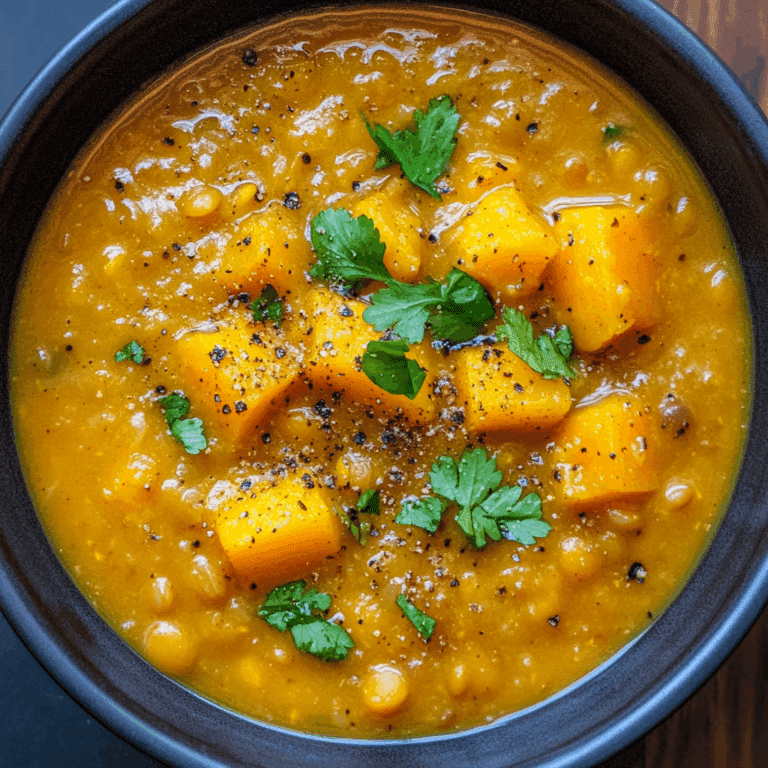 Curry Butternut Squash Lentil Soup