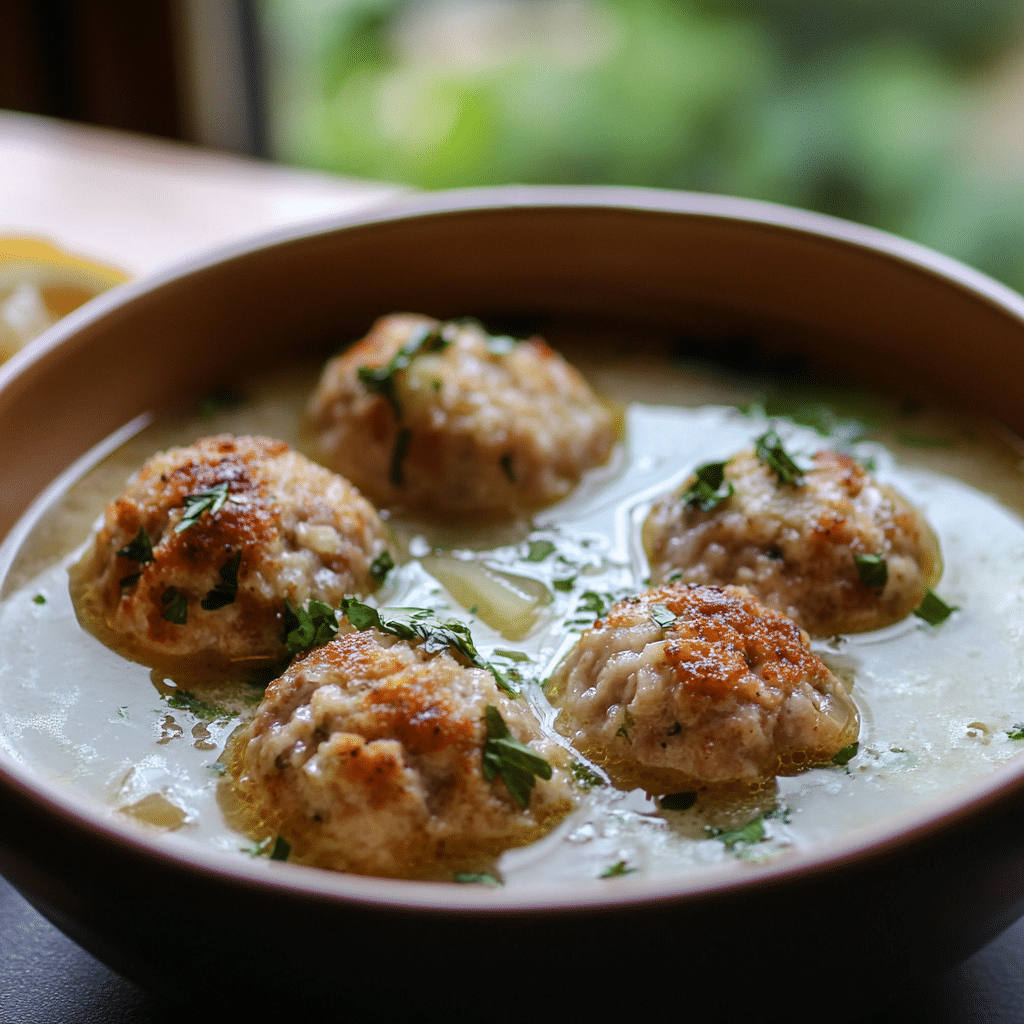 Greek Meatball Soup