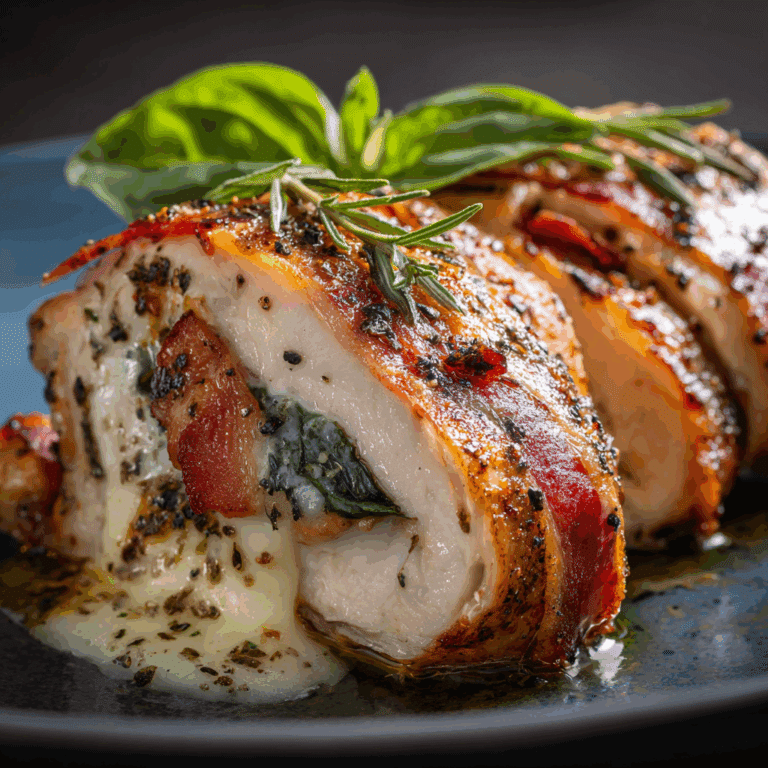 Grilled Chicken Involtini with Smoked Turkey and Basil