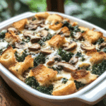 Kale and Mushroom Strata