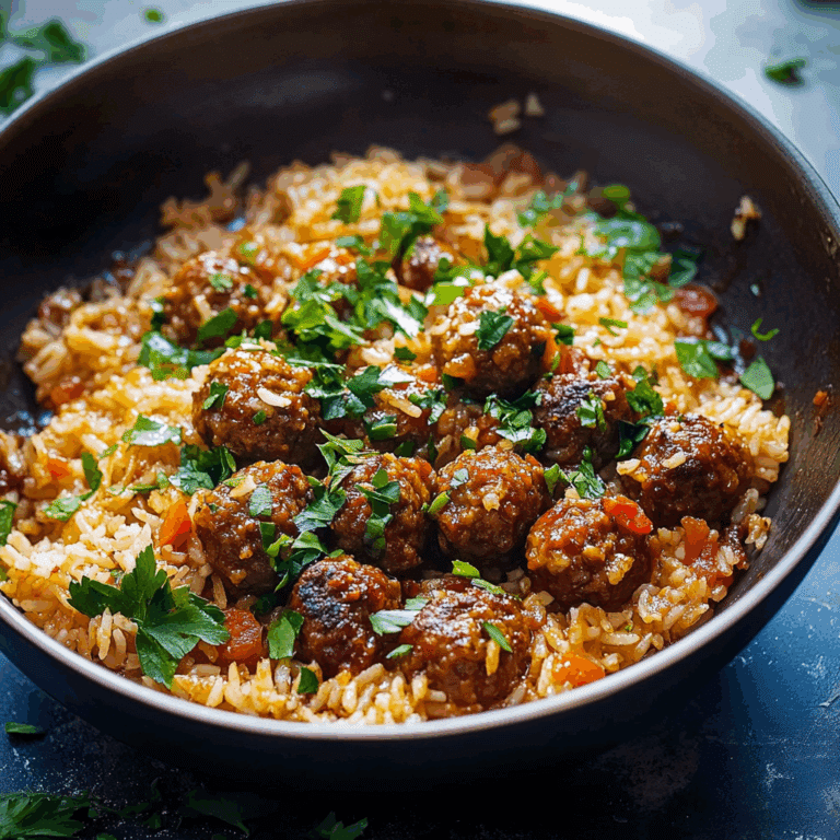 Meatballs and Rice