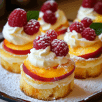 Peach Melba Mini Cakes