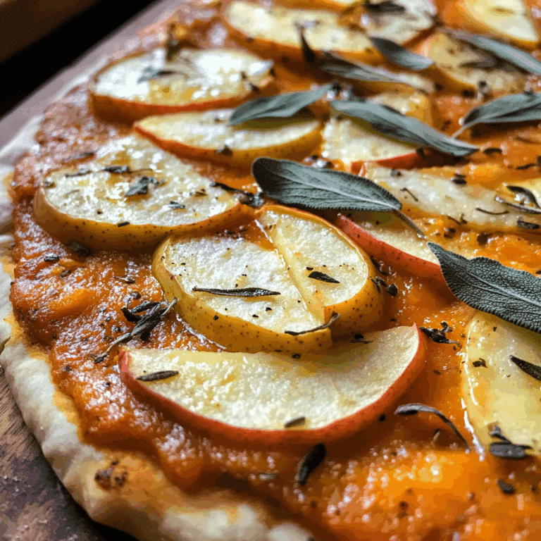 Pumpkin Pizza with Apple and Sage