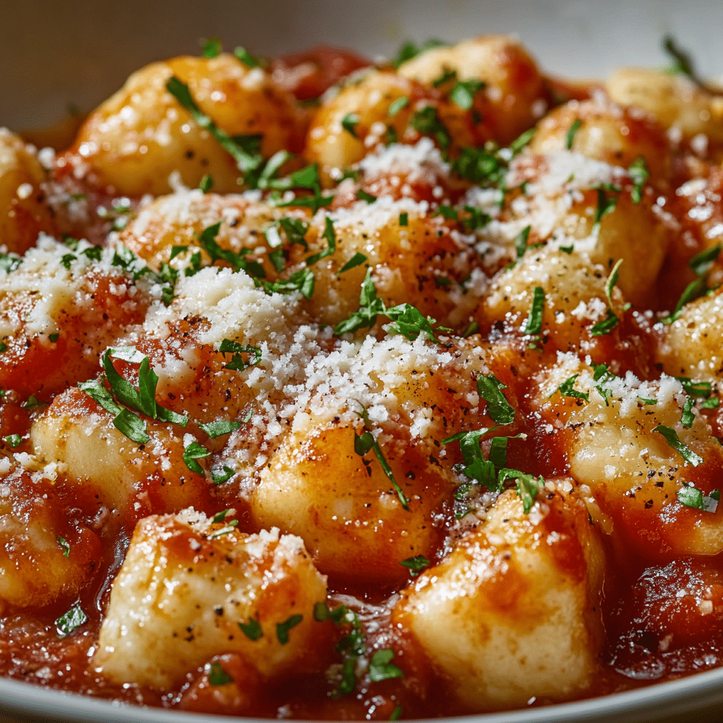 Ricotta Gnocchi with Marinara Sauce