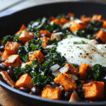 Sweet Potato Breakfast Hash with Black Beans and Kale
