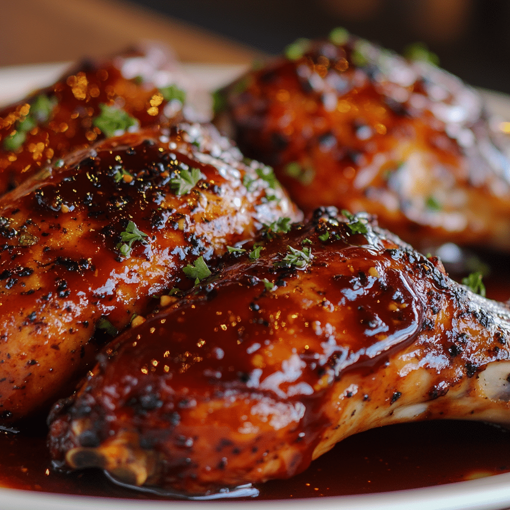 Turkey Legs with BBQ Sauce
