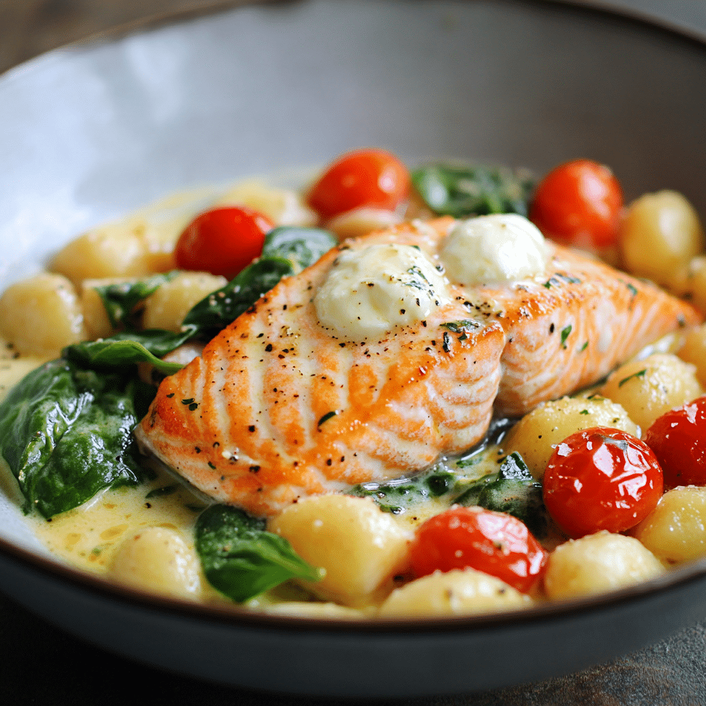 Tuscan Salmon and Gnocchi