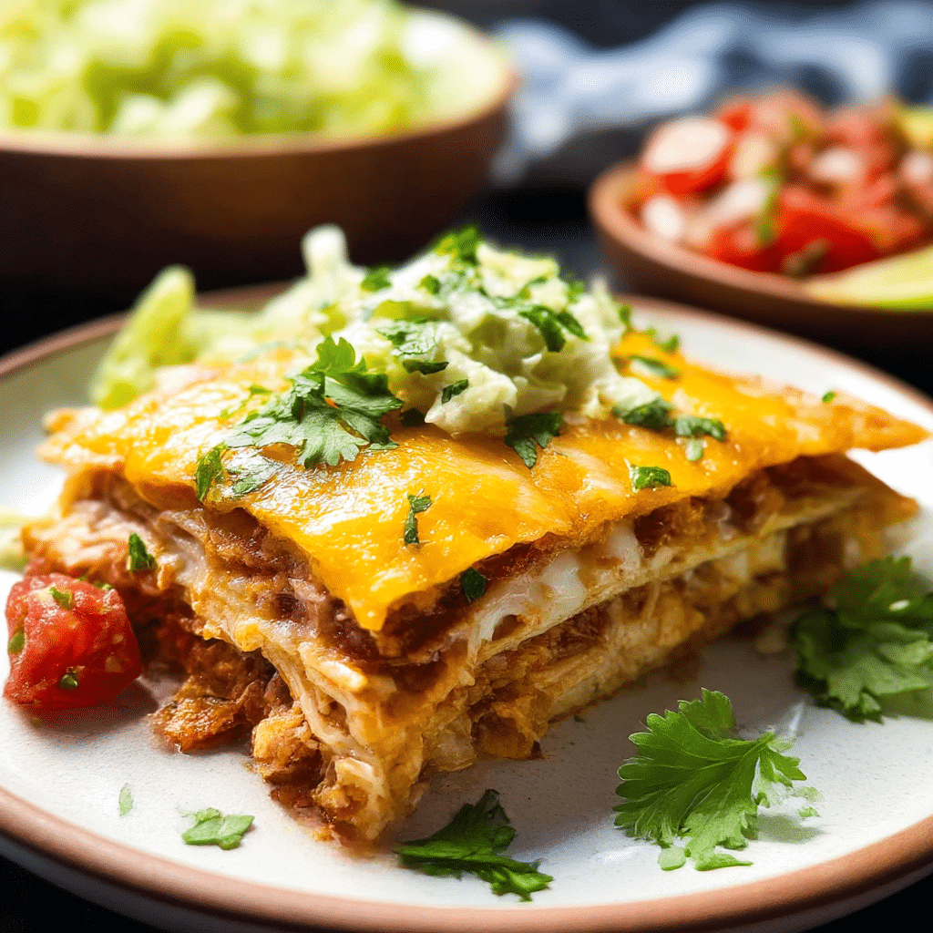 4-Ingredient Chicken Quesadilla Casserole
