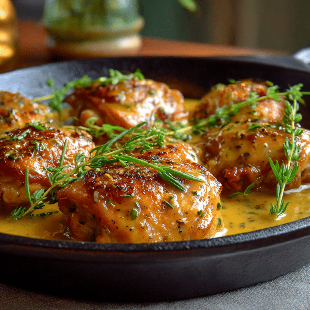 Baked Honey Mustard Chicken Thighs