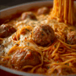 Baked Spaghetti and Meatballs