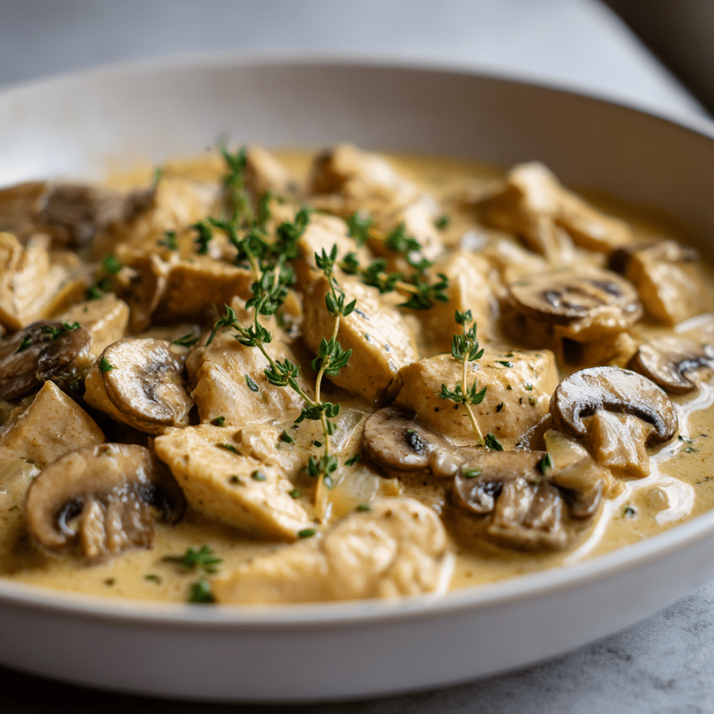 Creamy Chicken Stroganoff with Mushrooms