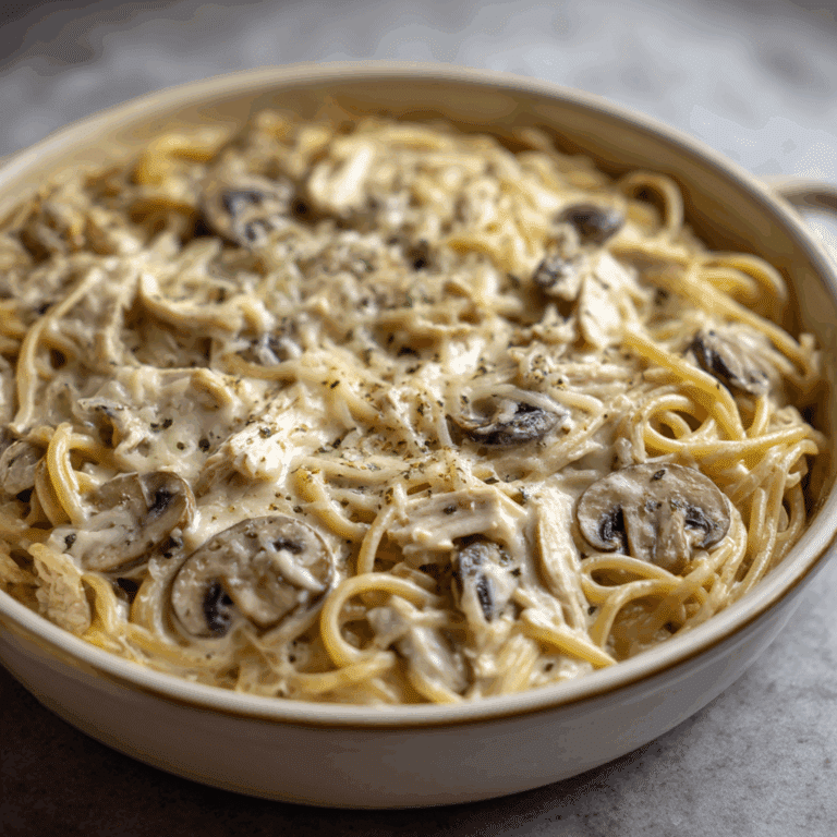 Creamy Chicken Tetrazzini Casserole