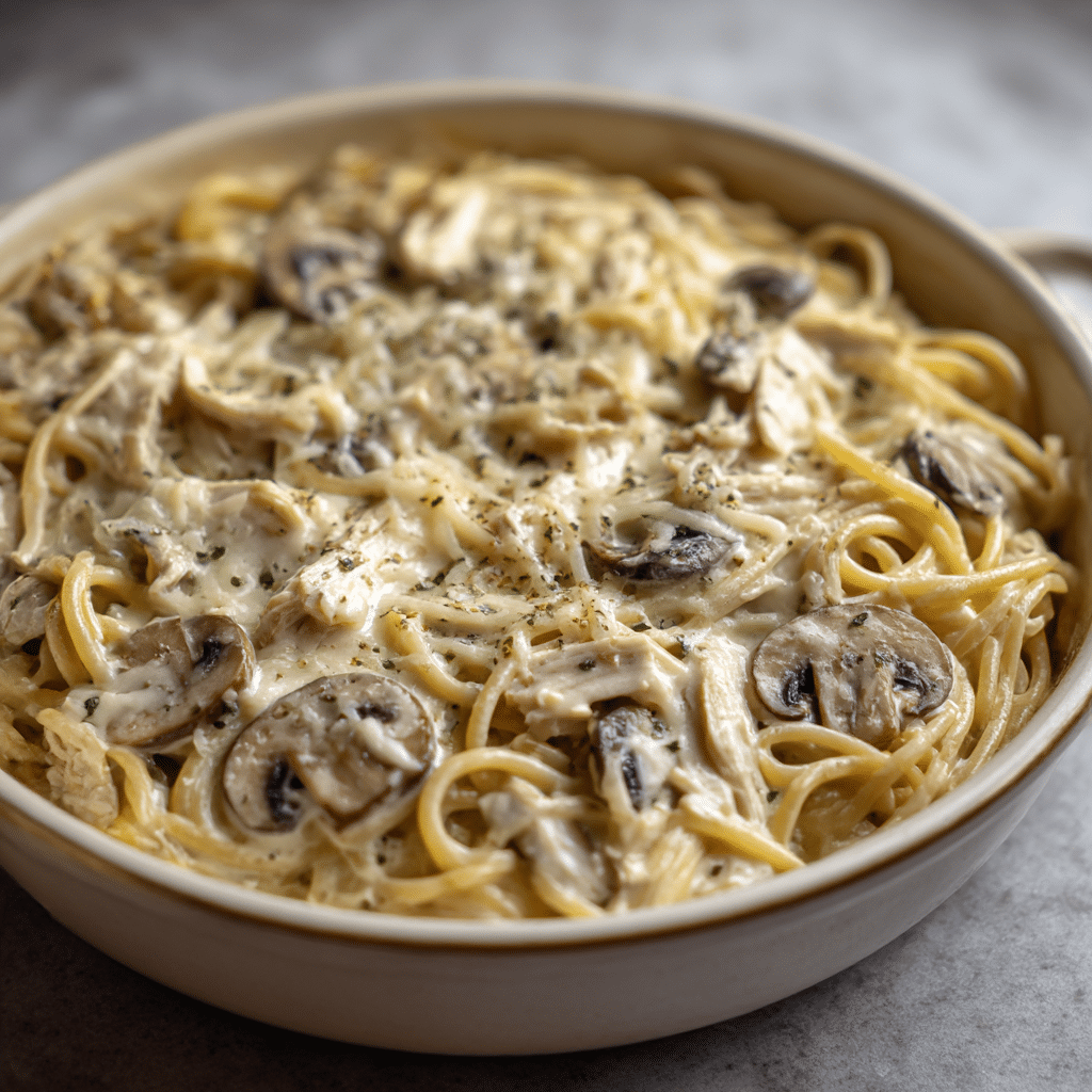 Creamy Chicken Tetrazzini Casserole
