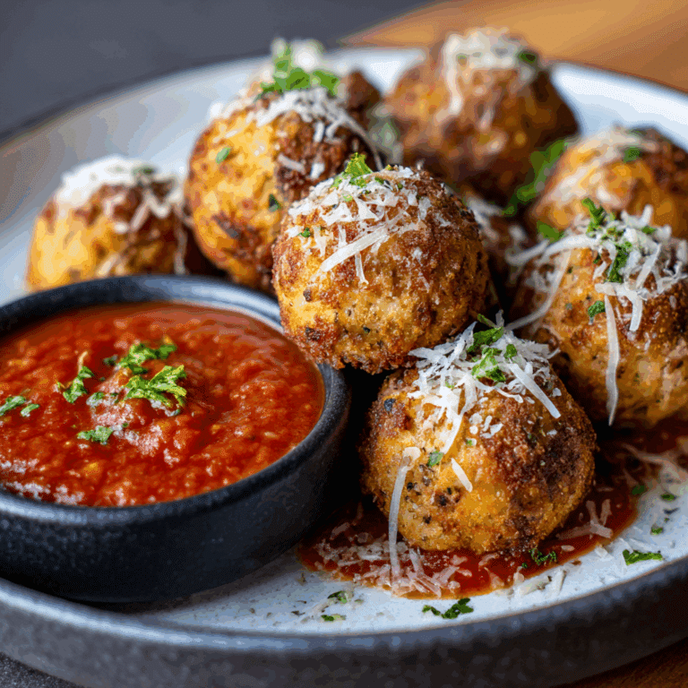 Crispy Chicken Parmesan Meatballs