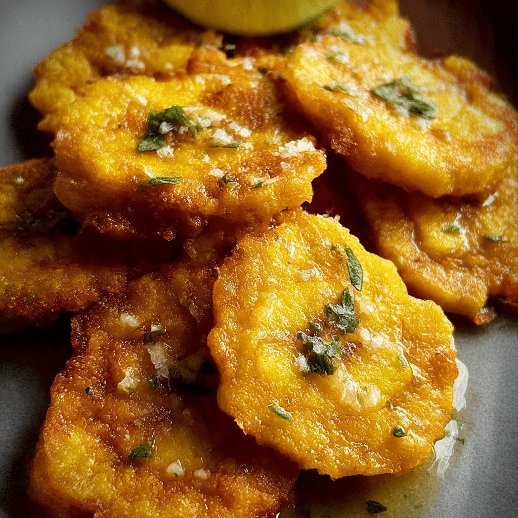 Cuban Tostones with Garlic Mojo