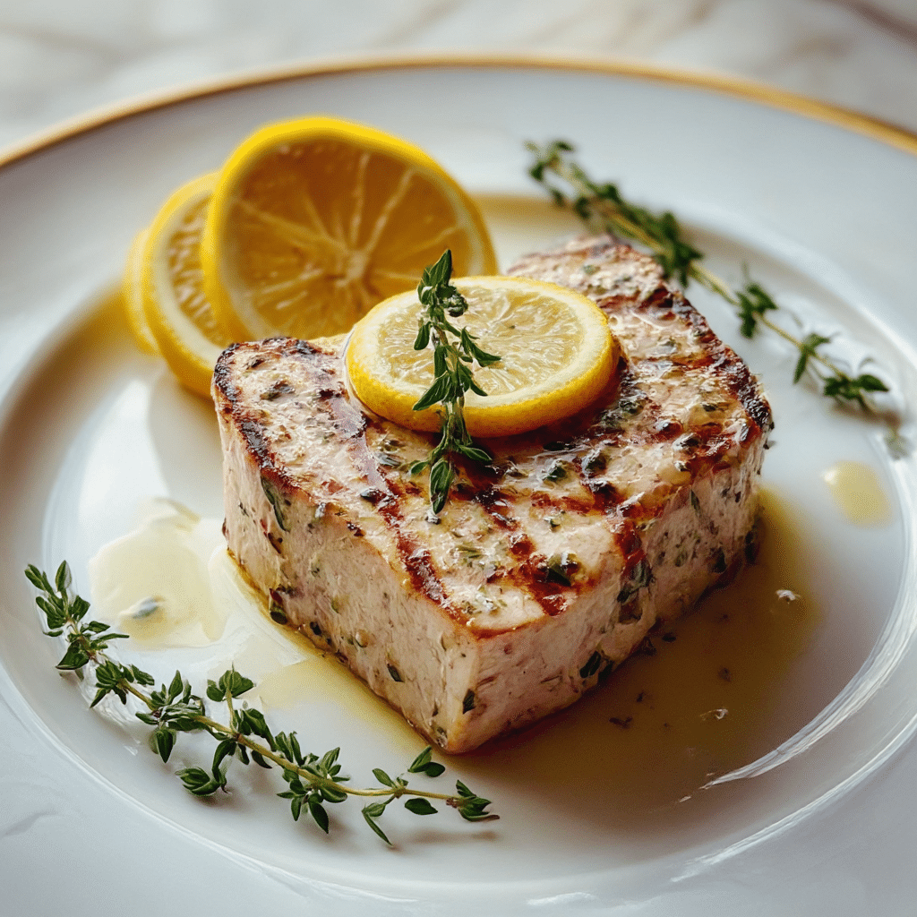 Grilled Swordfish with Lemon Oregano Marinade
